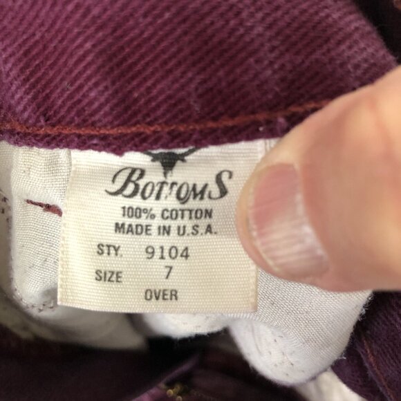Vintage Jewells Classic Bottoms Jeans Juniors 7 Purple  Faded Bareback Crossover - Picture 8 of 16